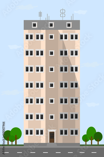 multi-storey panel apartment buildings in the city