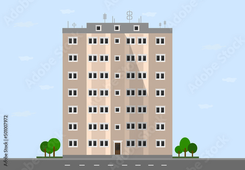 multi-storey panel apartment buildings in the city