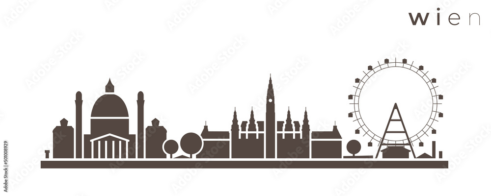 Obraz premium Vienna Simple Monochrome Stylish Skyline