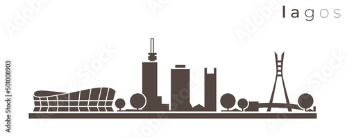 Lagos Simple Monochrome Stylish Skyline