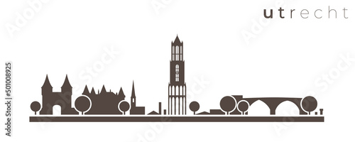 Utrecht Simple Monochrome Stylish Skyline