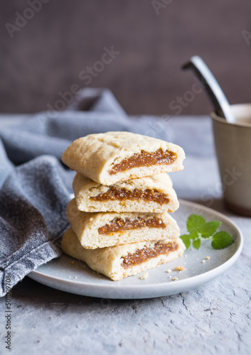Homemade chewy Fig Newton bars