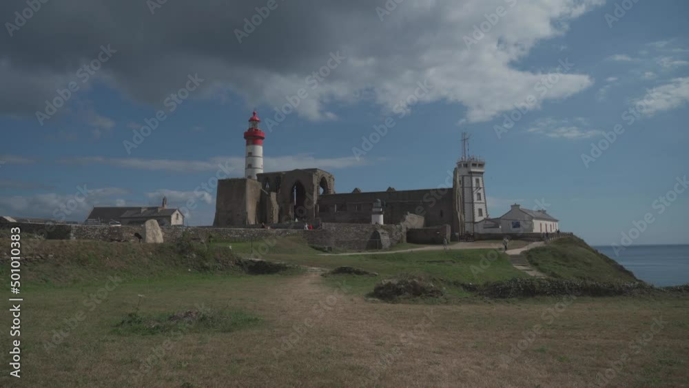 Plougonvelin, Finistere, France. View of Point Saint Mathieu ...