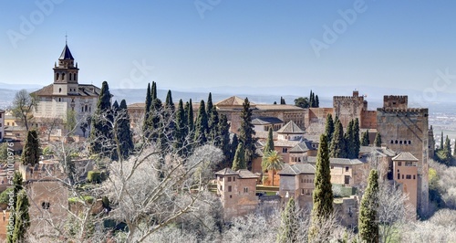 jardins du palais de l'Alhambra et du palais de Generalife en Andalousie au sud de l'Espagne photo