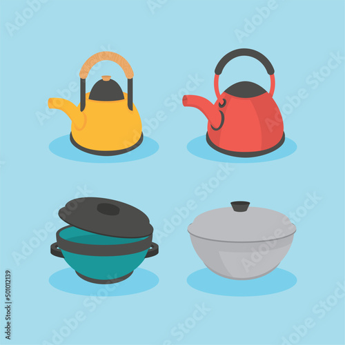 kettle and pots