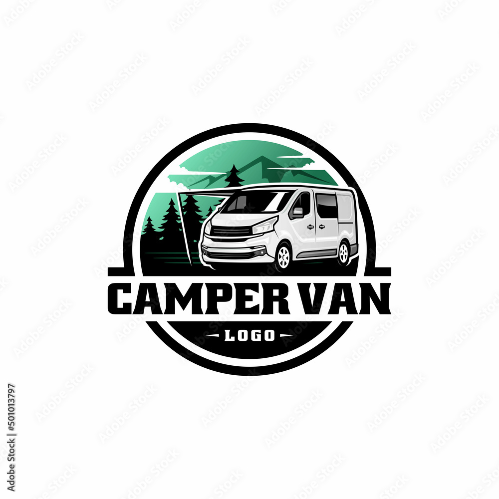 RV - camper van - motor home logo vector RV - camper van - motor home logo vector