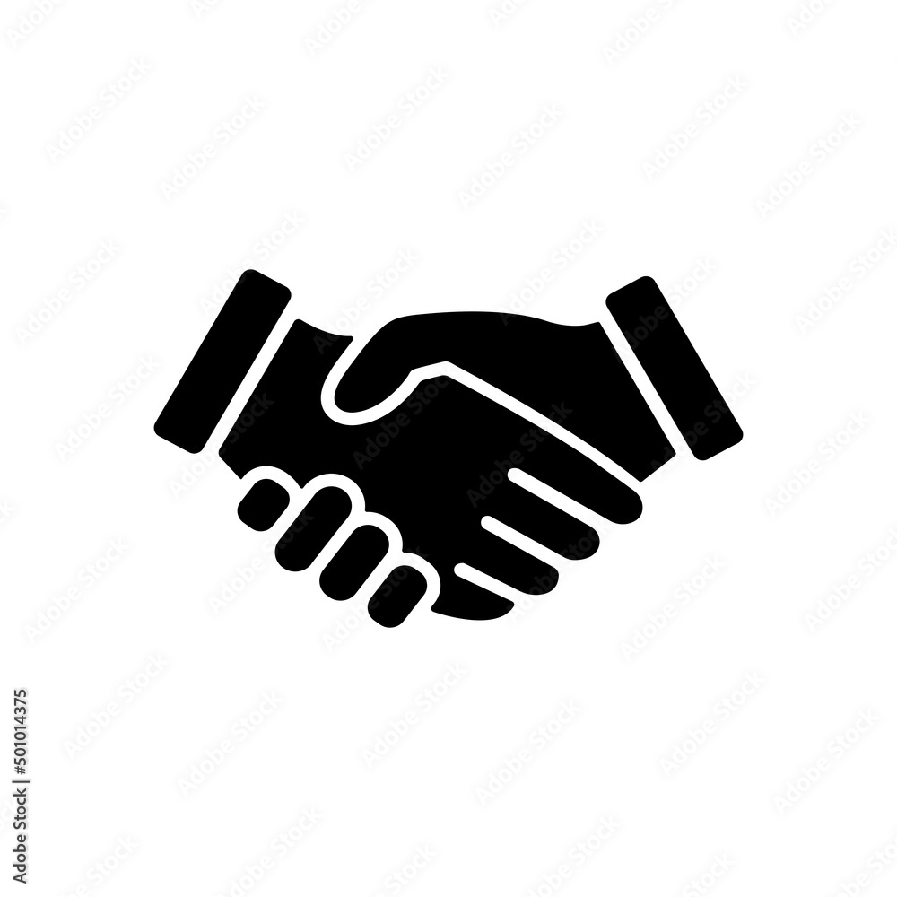 Handshake icon symbol business template isolated Vector EPS 10 Handshake icon symbol business template isolated Vector EPS 10