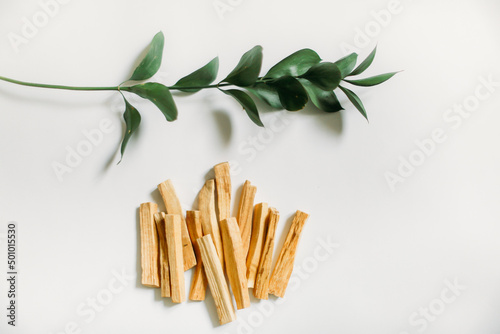 abstract fragrance background of  palo santo incense