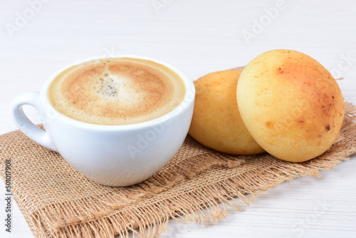 almojabana space cheese bread on wooden background photo