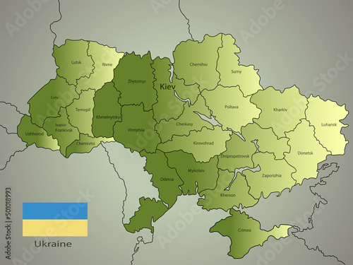 map of Ukraine with regions
