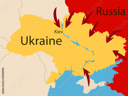 map of Russian invasion of Ukraine 2022