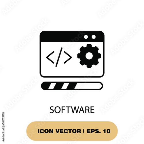 software icons  symbol vector elements for infographic web