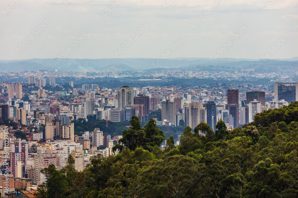Urban landscape of Belo Horizonte, Minas Gerais, Brazil.
