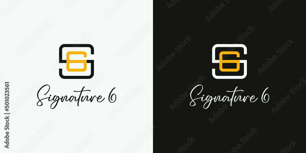 S6 logo, shield, security, Letter S, Letter 6, monogram, letter mark ...