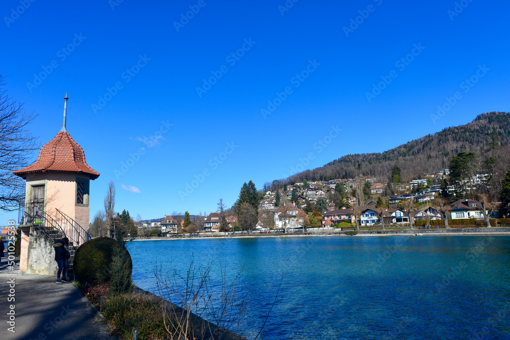 Die Aare in Thun, Schweiz  