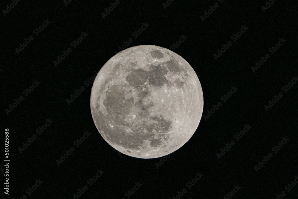 Fototapeta premium The moon photographed in Quito, the capital of Ecuador, at an altitude of 2800 meters