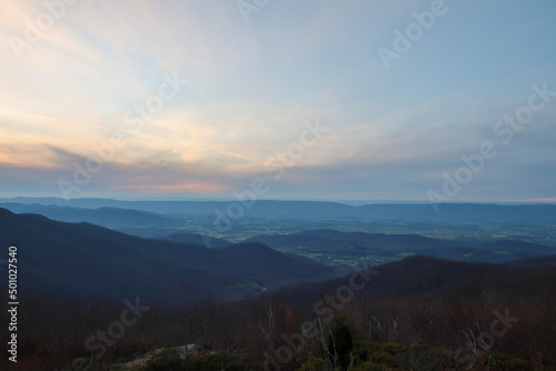 sunset in the mountains