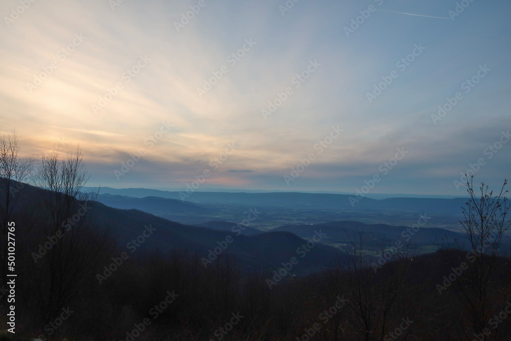 sunset in the mountains sunset in the mountains