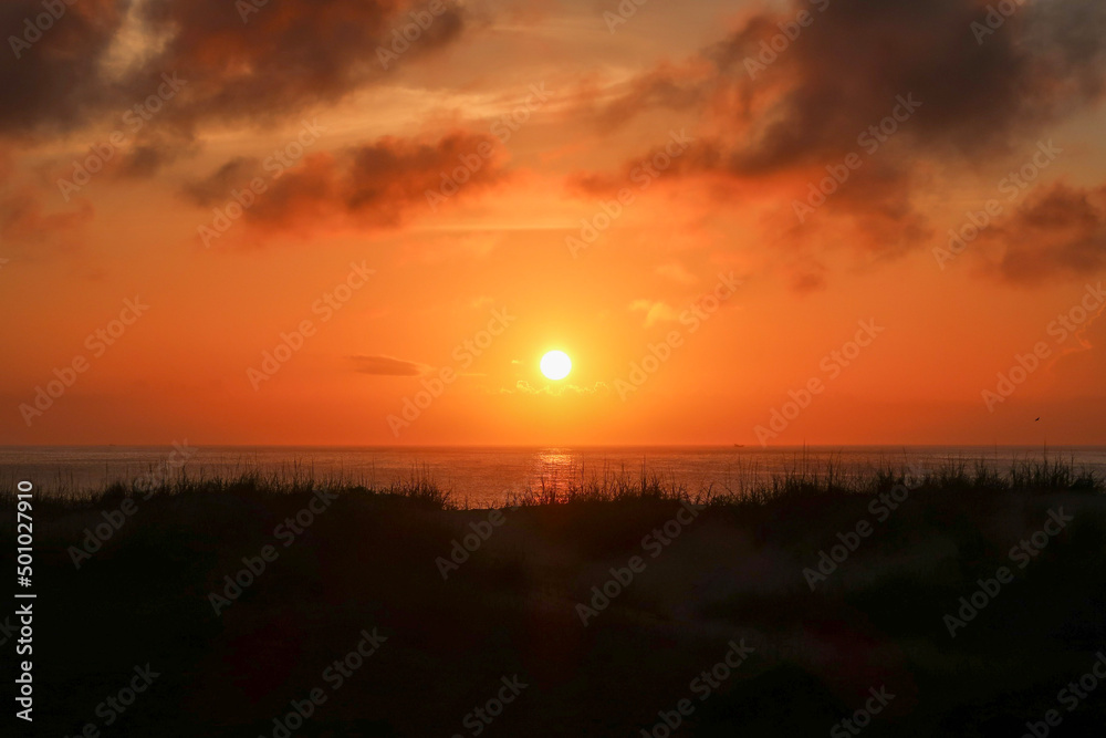 sunset over the ocean sunset over the ocean