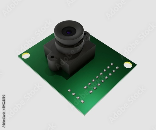 isolated camera structure module 3d rendering