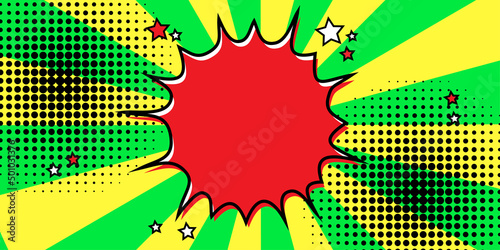 Cartoon explosion. Comic illustration. superhero design. Vector illustration. stock image. 