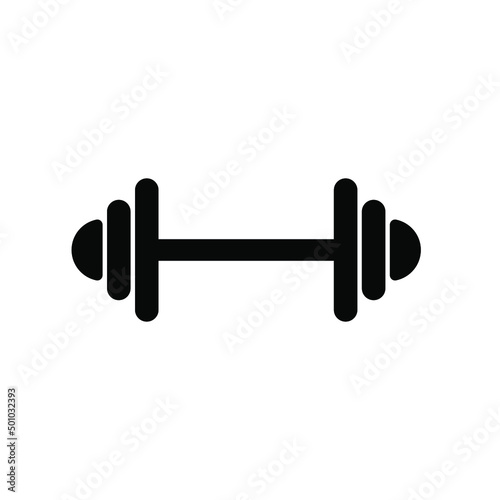 barbell icon vector. sports equipment, weight lifting. simple flat shape