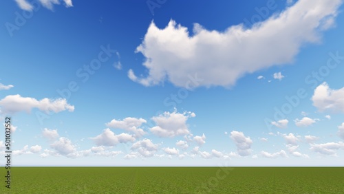 Blue sky and cloud. 3D illustration. 3D rendering.