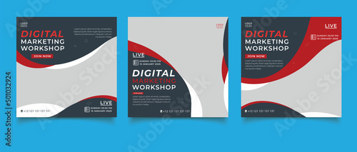 Digital marketing live webinar and corporate template 