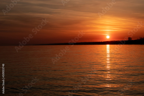 a beautiful twilight on the lake