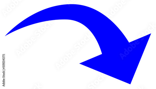 シンプルな下向き矢印のベクターイラスト