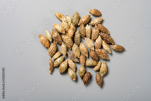 top view herb CangErZi or Xanthii Fructus or Siberian Cocklebur Fruit photo