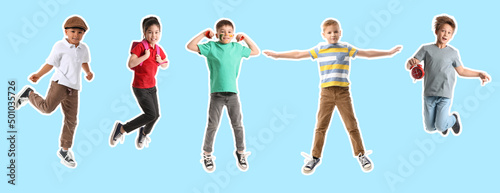 Different jumping children ...