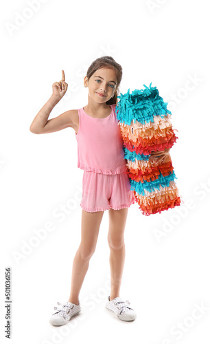 Little girl with Mexican pi...