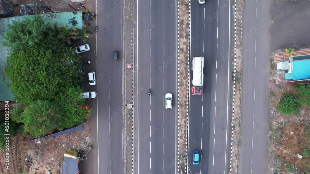 Aerial view of the Pune Bangalore highway near Pune India. This is officially called as NH48. Aerial view of the Pune Bangalore highway near Pune India. This is officially called as NH48.