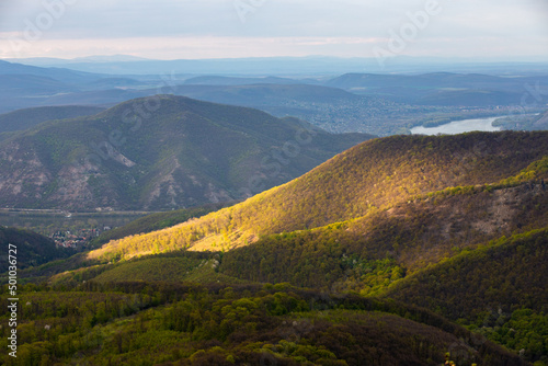 Fototapeta Naklejka Na Ścianę i Meble -  a patch of light over the hills