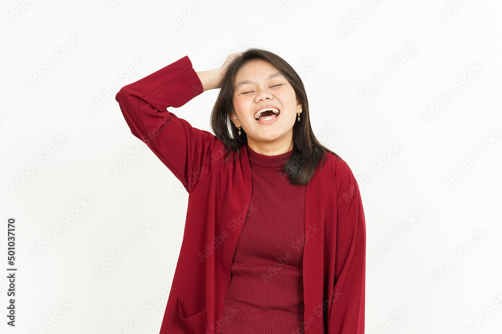 Forget Something Gesture Of Beautiful Asian Woman Isolated On White Background Forget Something Gesture Of Beautiful Asian Woman Isolated On White Background