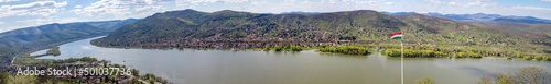 Landscape with the Danube seen from Visegrad - Hungary