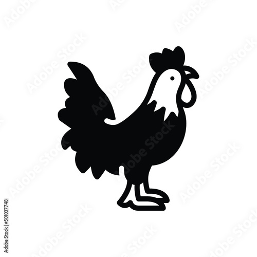 Black solid icon for cocks