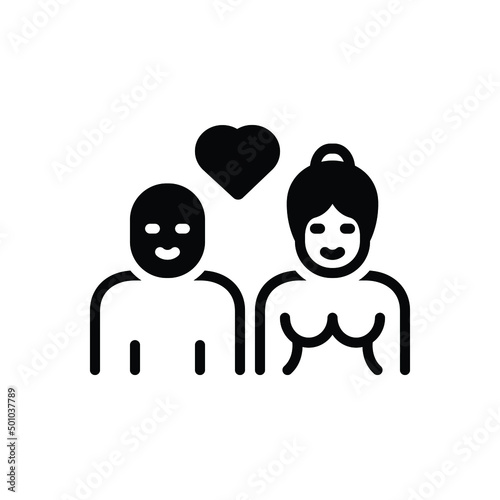 Black solid icon for newly