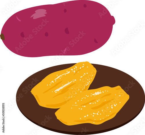 皿に盛った干し芋