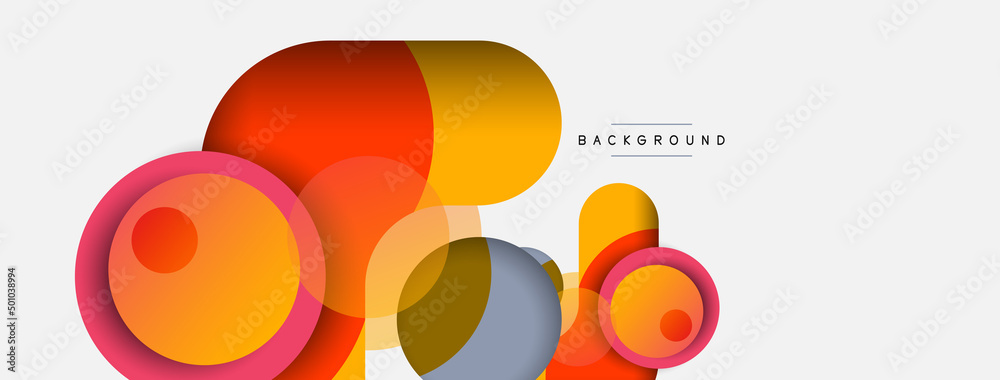 Circle and round shapes abstract background. Vector illustration for wallpaper banner background or landing page Circle and round shapes abstract background. Vector illustration for wallpaper banner background or landing page