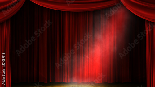 緞帳　舞台　劇場　芸術　スポットライト　幕　眞熊　映画 photo