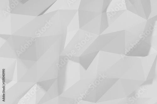 3d render of abstract white geometric background.