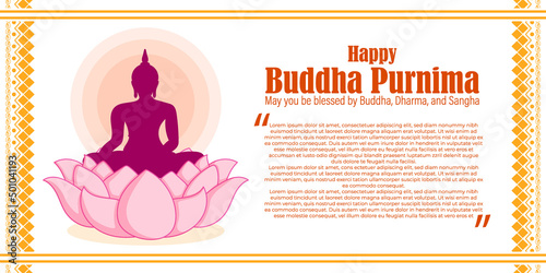 vector illustration for buddha Purnima, Vesak day