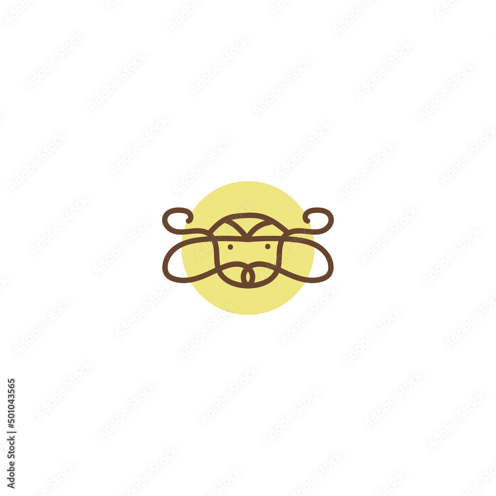 Obraz premium Abstract animal lineart logo design vector