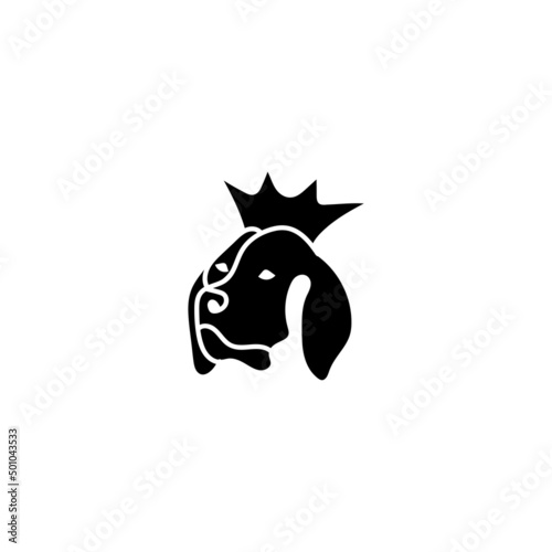 King dog design logo vector