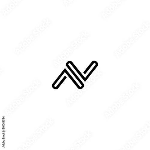 Letter AV monogram logo design vector