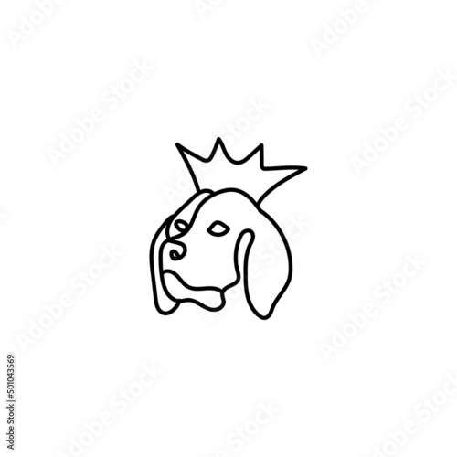 King dog design logo vector