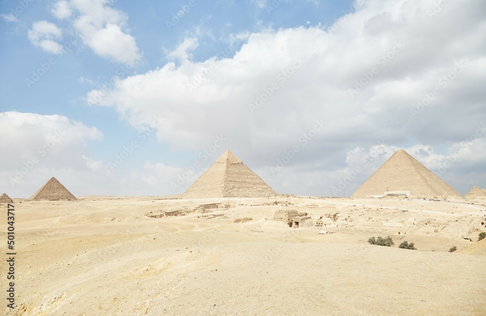 The Pyramid Viewpoint at the Egypt's Giza Plateau The Pyramid Viewpoint at the Egypt's Giza Plateau