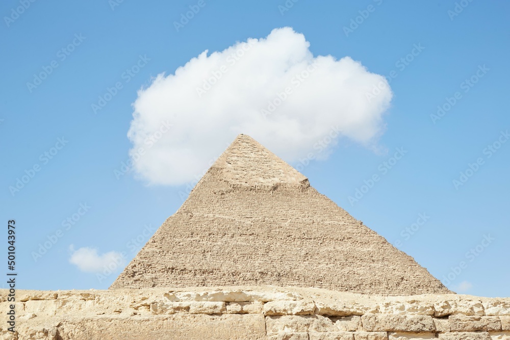 The Pyramid of Khafre at Giza, Egypt The Pyramid of Khafre at Giza, Egypt